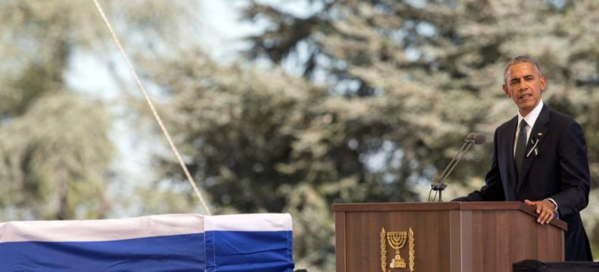 Obama exhorta a Israel a retomar camino de la paz en funeral de Peres