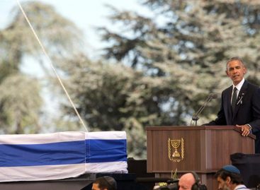 Obama exhorta a Israel a retomar camino de la paz en funeral de Peres