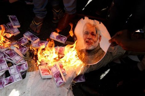 Oposición protesta en India contra la decisión monetaria de Modi