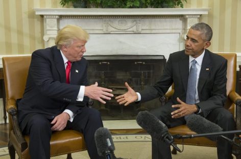 Trump se reunió en la Casa Blanca con Obama antes de la cesión de mando