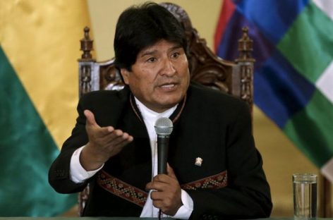 Evo Morales se postulará nuevamente a la presidencia de Bolivia en 2019