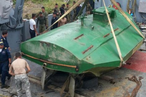 Hallan cerca de Panamá primer submarino eléctrico para transportar cocaína