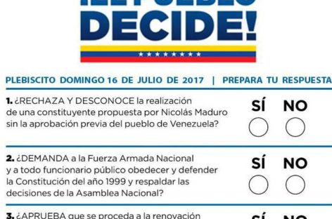 Venezolanos en Panamá participarán en plebiscito contra Maduro