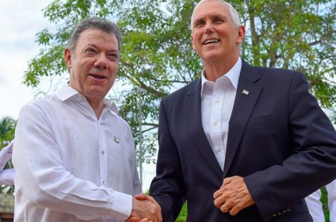 Santos y Pence se reunieron en Colombia