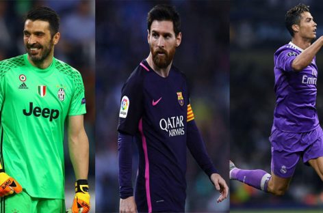 Buffon, Messi y Cristiano, serán los tres candidatos a mejor jugador de la UEFA