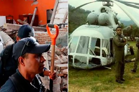 Helicóptero con ayuda para víctimas del sismo se desplomó al sur de México