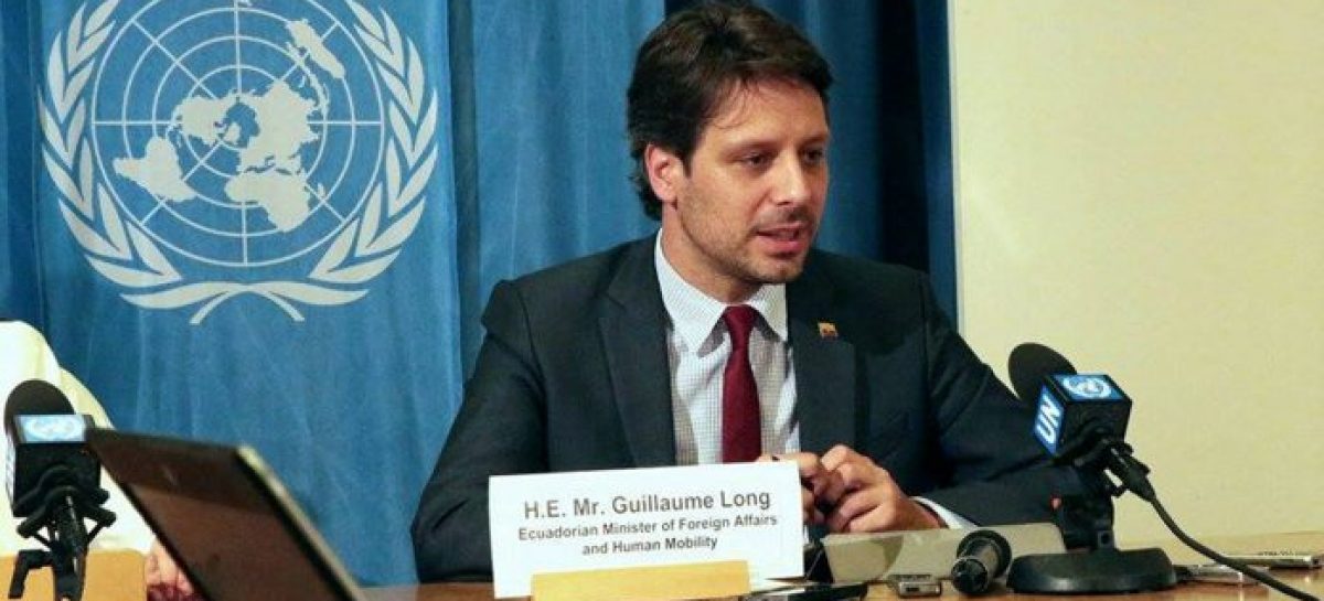 Embajador ecuatoriano ante ONU dimitió con duras críticas al presidente de su país
