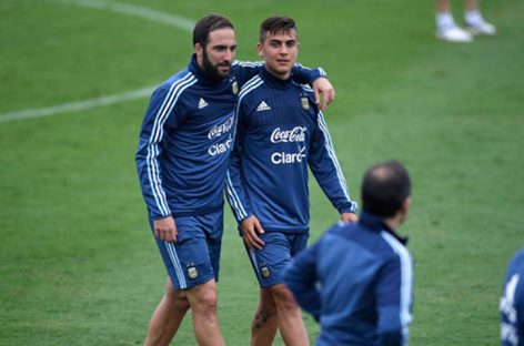 Higuaín regresó a Argentina para los partidos amistosos ante Italia y España