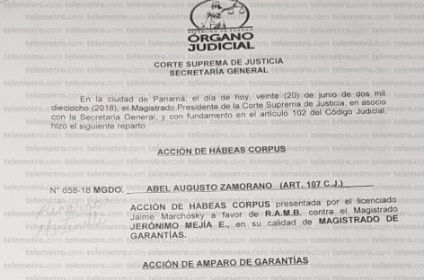 Presentan habeas corpus a favor de Martinelli
