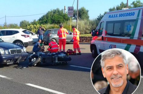 George Clooney sufrió aparatoso accidente de motocicleta en Italia