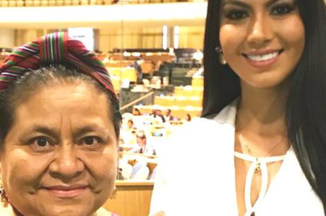 Rosa Montezuma volvió a la ONU en el Día de la Mujer Indígena y se reunió con Rigoberta Menchú