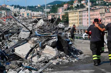 Fiscalía de Génova investiga a 20 personas por el derrumbe del puente