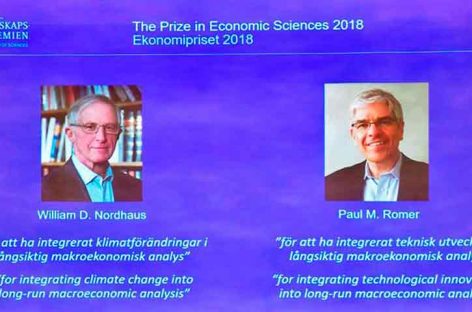 Nordhaus y Romer recibirán el Nobel de Economía