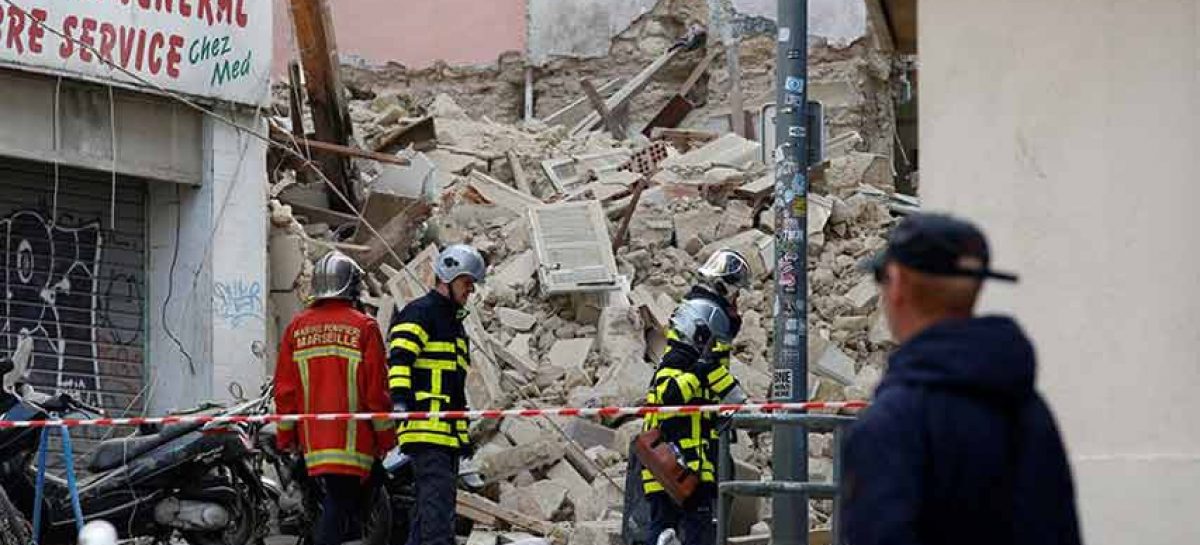 Se derrumbó edificio en el centro de Marsella