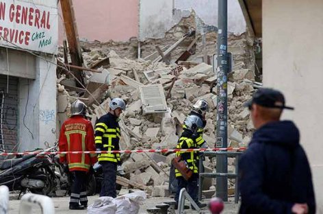 Se derrumbó edificio en el centro de Marsella
