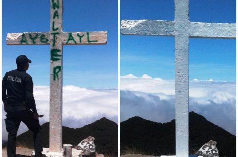 MiAmbiente cita a jóvenes que vandalizaron cruz en cima del Volcán Barú