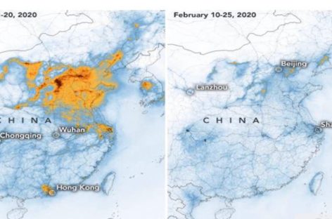 NASA revela que la contaminación cayó en China por el coronavirus